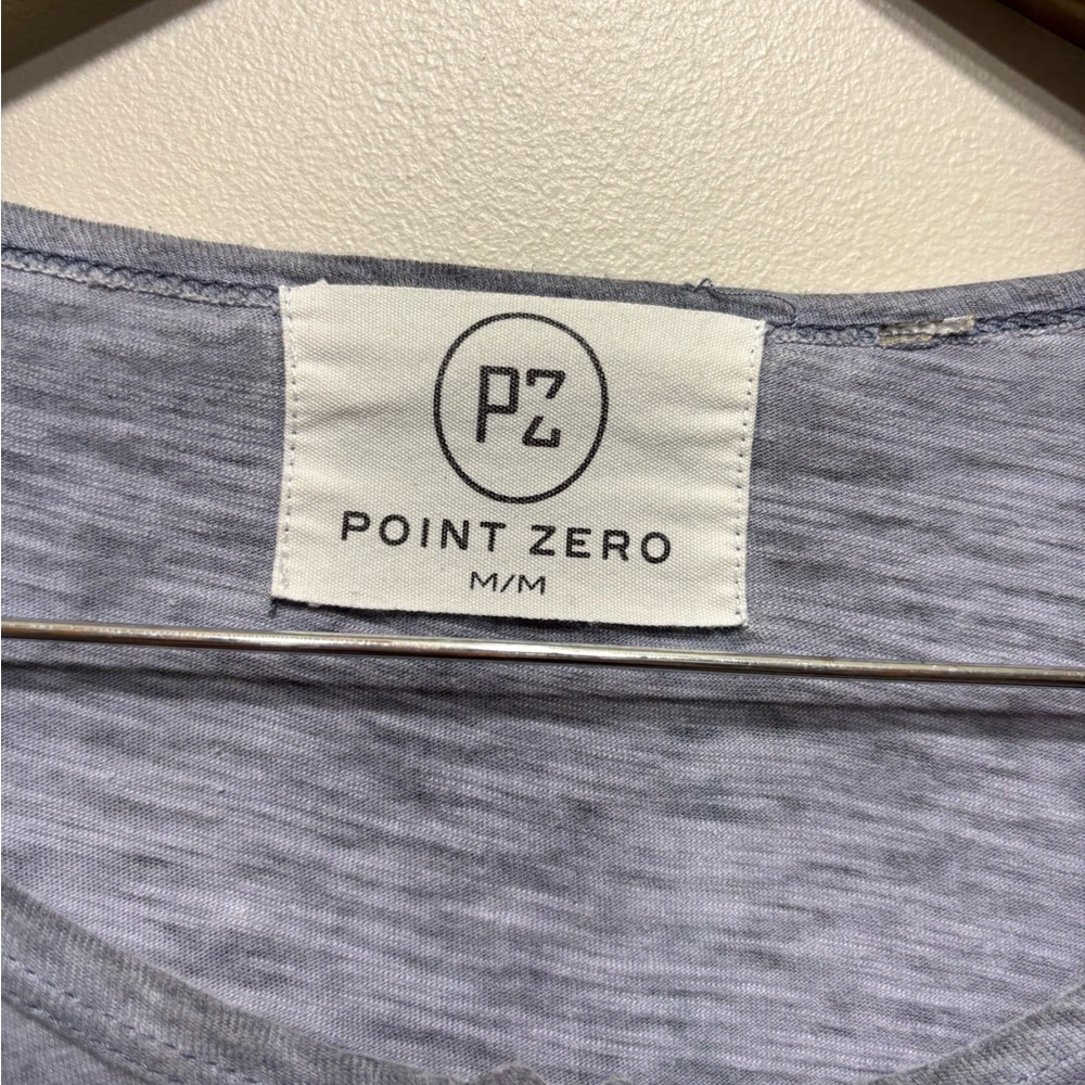 Point Zero “My Head Says Gym My Heart Says Tacos” Graphic 3/4 Sleeve Top Blue M - Picture 6 of 9